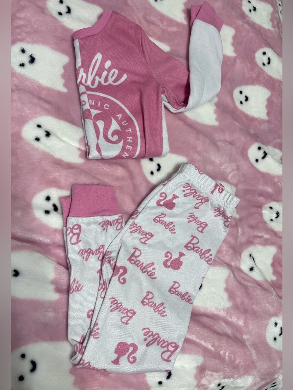 Barbie Pink and White Pajama Set